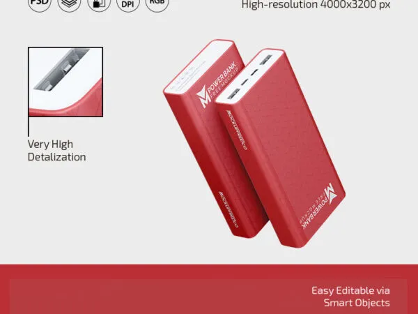 Three Realistic Power Bank Mockups 1