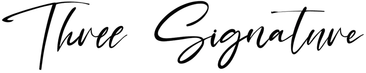 Three Signature Font 1