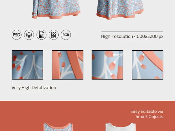 Three Sleeveless Sundress Mockups 1