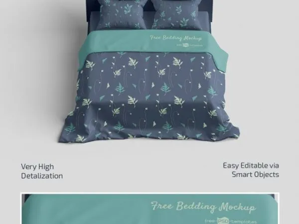Three Top View Isolated Bedding Mockups 1