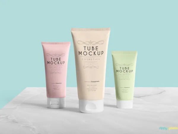 Three Vertical Tube in a Row Mockup 1