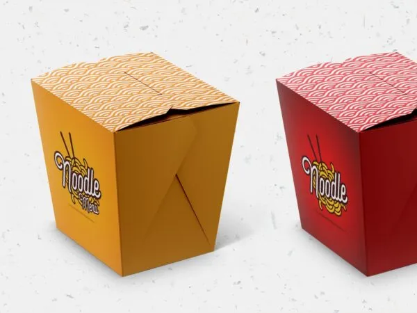 Three View Angle Noodles Box Mockups 2