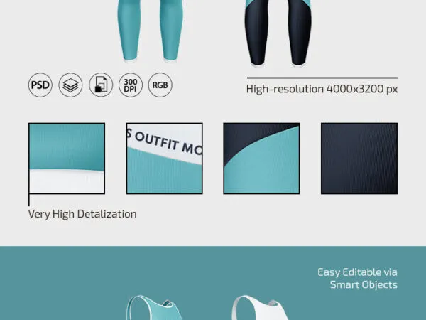 Three Womens Fitness Outfit Mockups 1