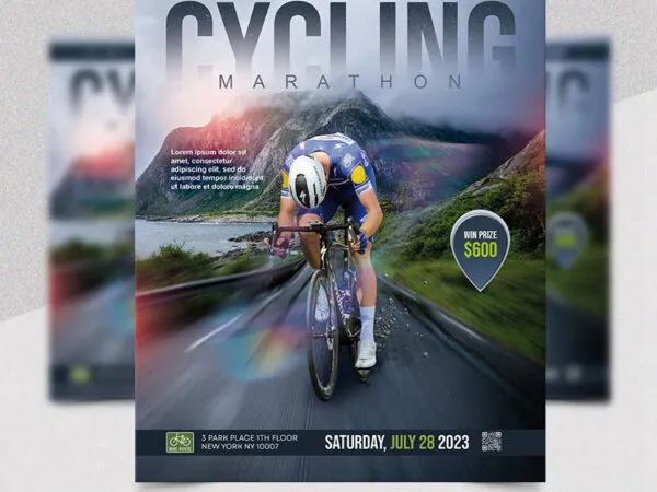 Thrill Cycling Marathon Flyer Template 1