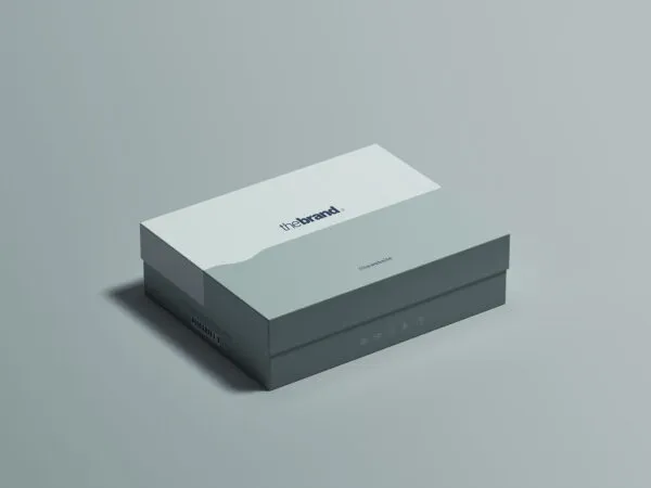 Top Bottom Box Mockup in Perspective Vision 1