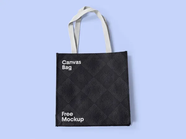 Top Shot of a Canvas Bag Mockup 1