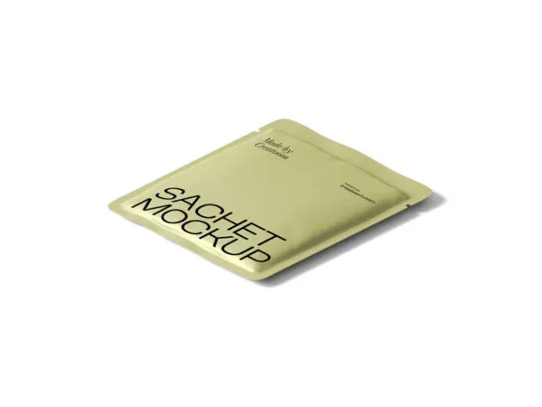 Top Side View of Lying Sachet Mockup 1