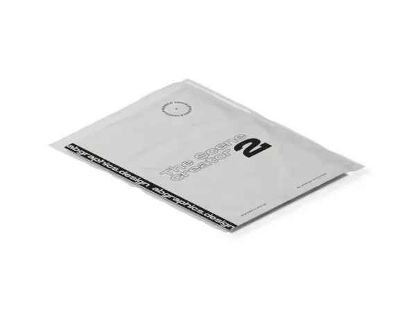 Top Side View of Paper Mockup in Transparent File 1