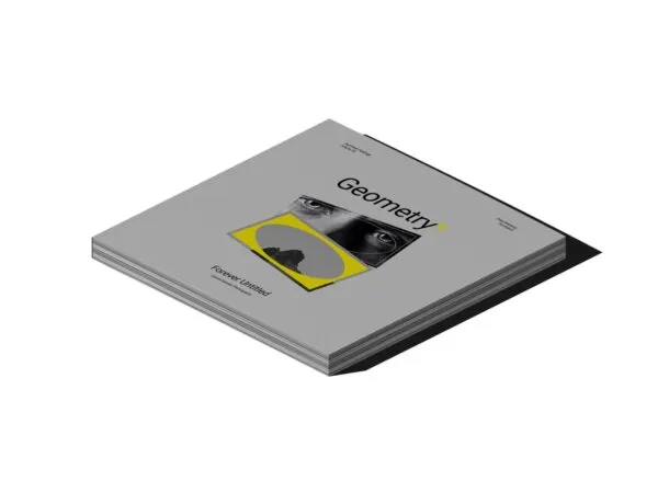 Top Side View of Square Magazine Mockup 1