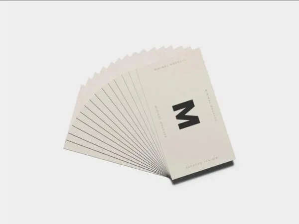 Top Sight of Business Card Mockup 1