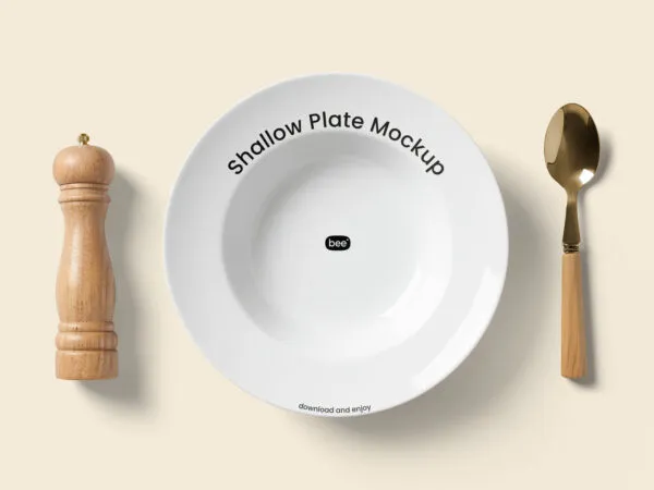 Top Sight of Deep Plate Mockup 1