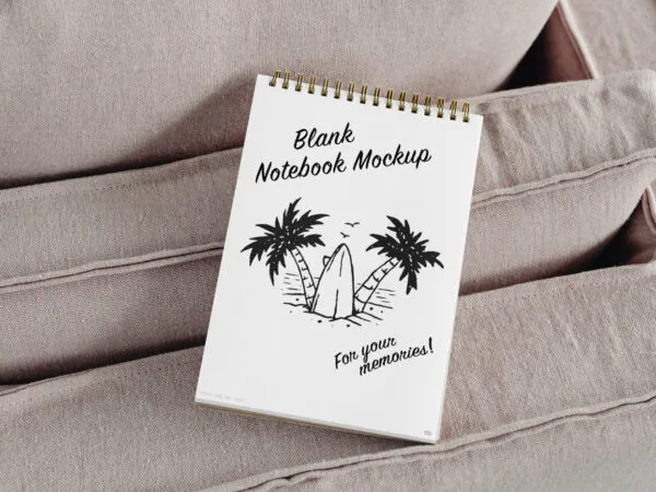 Top Sight of Notebook Mockup 1