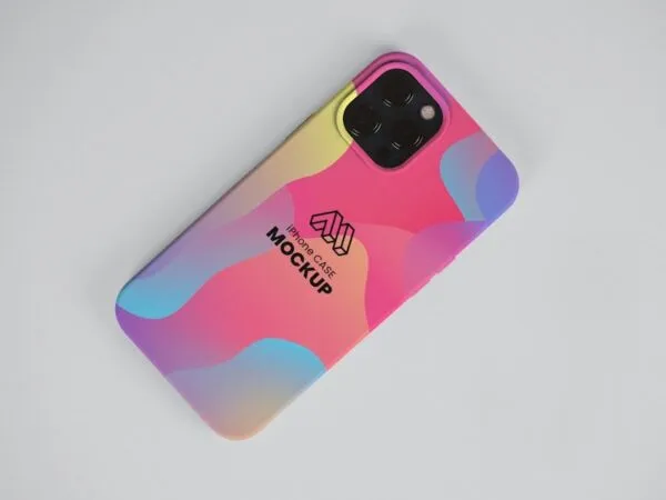 Top Sight of iPhone Case Mockup 1
