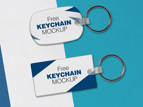 Top View 2 Key Chains on Floor Mockup 1