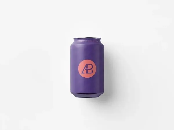Top View 330ml Matte Finish Can Mockup 1