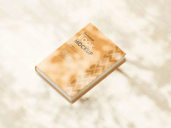 Top View Animated Book Cover Mockup 1