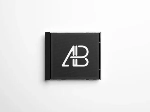 Top View CD Case on Plain Background Mockup 1