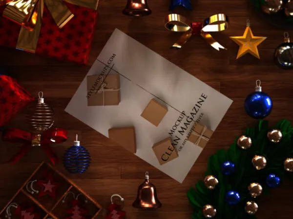 Top View Christmas Scene Creator Mockup 1