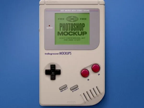 Top View Close up Shot Gameboy on Floor Mockup 1