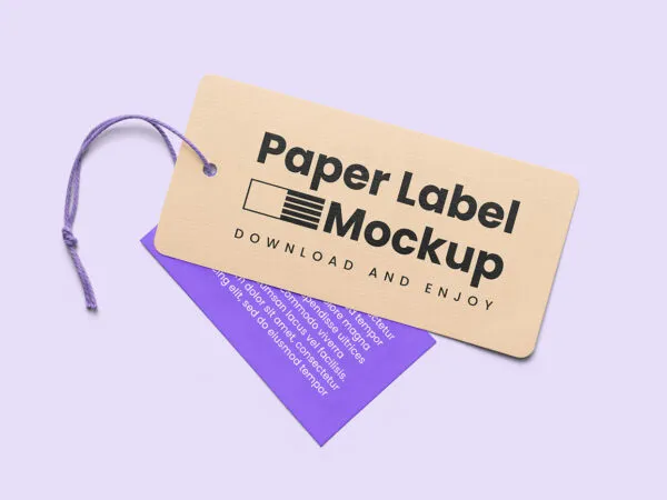 Top View Double Label Mockup for Apparel 1