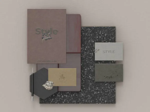 Top View Elegant Branding Stationery Set Mockup 1