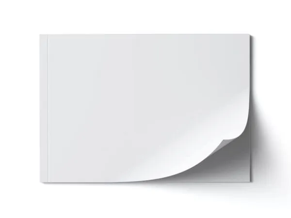 Top View Horizontal Curved Magazine Mockup 1