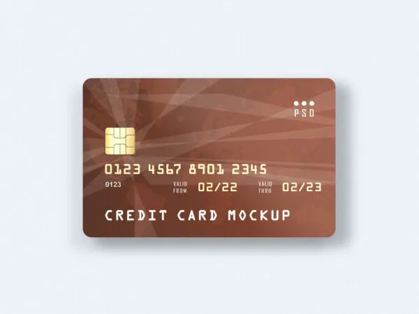 Top View Minimal Credit Card on Floor Mockup 1