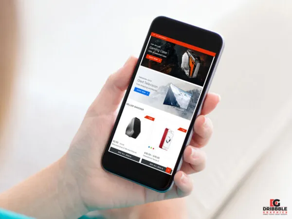 Top View Mockup Featuring Girl Using Smartphone 1