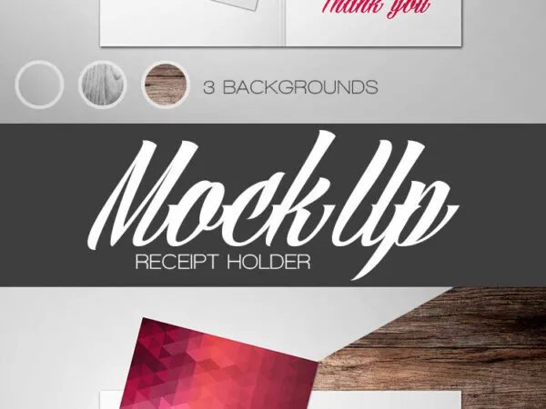 Top View Opened Receipt Holder Mockup 1
