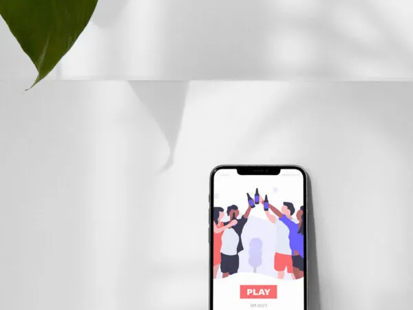 Top View Phone on Box Mockup 1