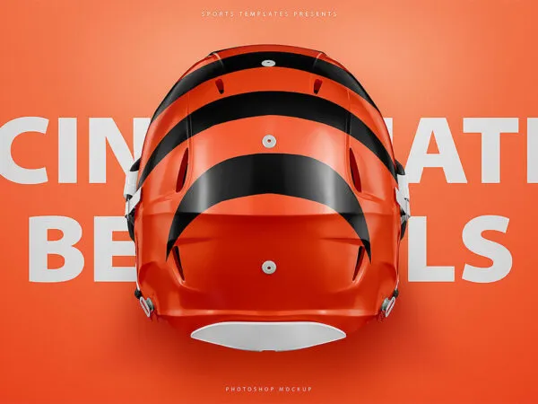 Top View Realistic 3D Football Helmet Mockup 1