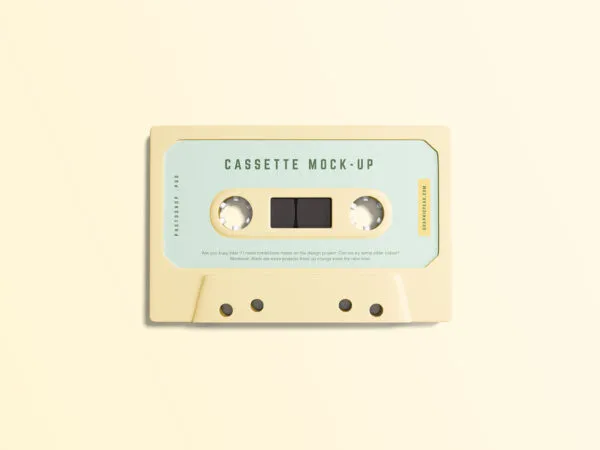 Top View Simple Cassette Mockup 1