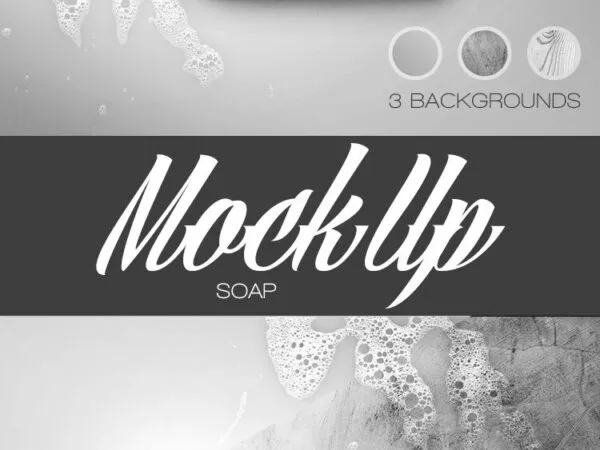 Top View Soap Mockup with Soap Foam 1