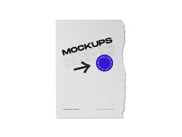 Top View Torn Paper Mockup 1