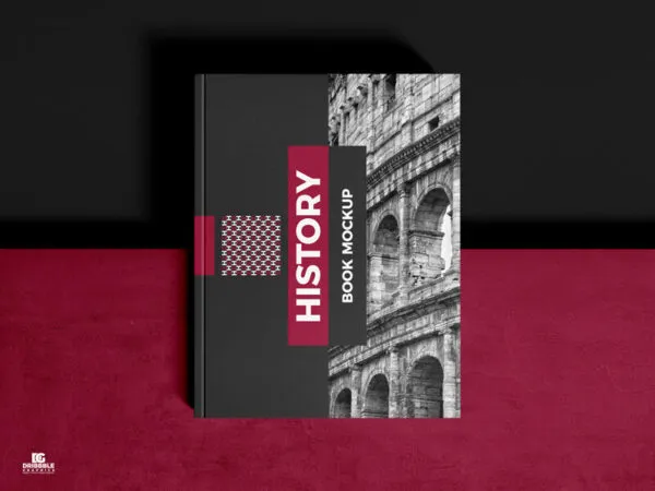 Top View US Letter Size Hardcover Branding Book Mockup 1