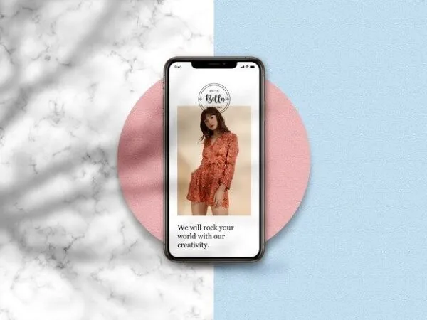 Top View iPhone XS on Floor Mockup Scene with Shadows 1