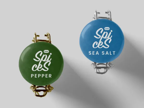 Top View of 2 Salt Cellar Caps Mockup 1