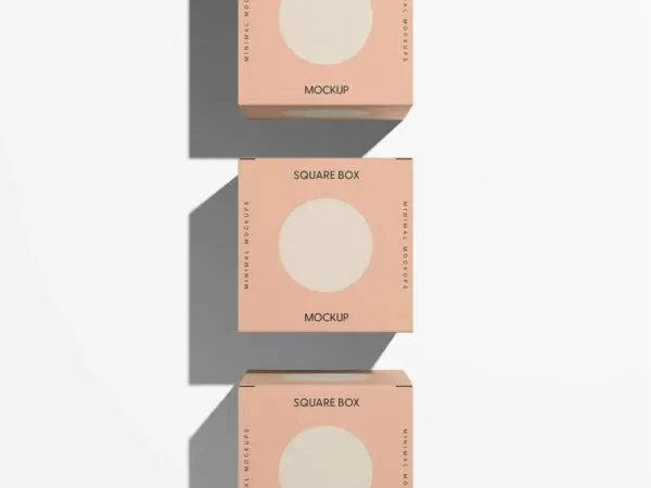 Top View of 3 Boxes Mockup 1
