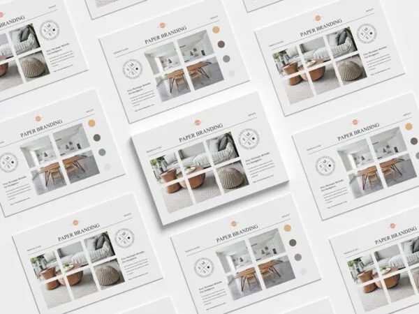 Top View of A4 Size Paper Branding Mockup 1