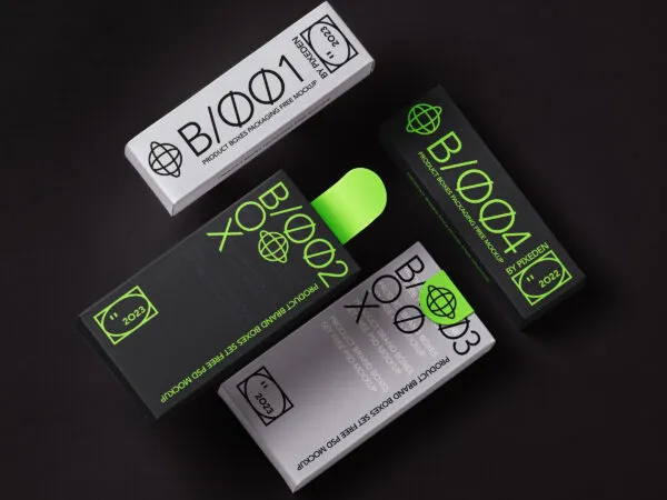 Top View of Boxes Branding Mockup 1