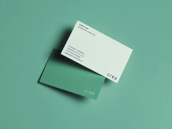 Top View of Branding Business Card Mockup 1