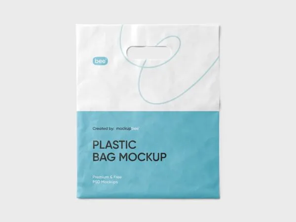 Top View of Carrier Plastic Bag Mockup 1