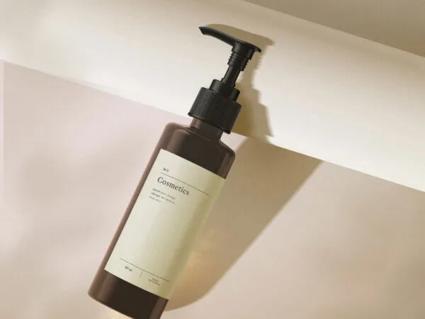 Top View of Cosmetics Bottle Mockup 1