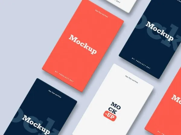 Top View of Flyers Mockup 1