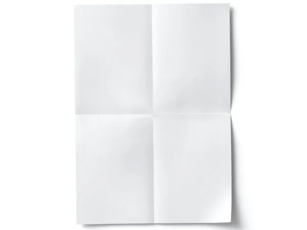 Top View of Folded Paper Mockup 1