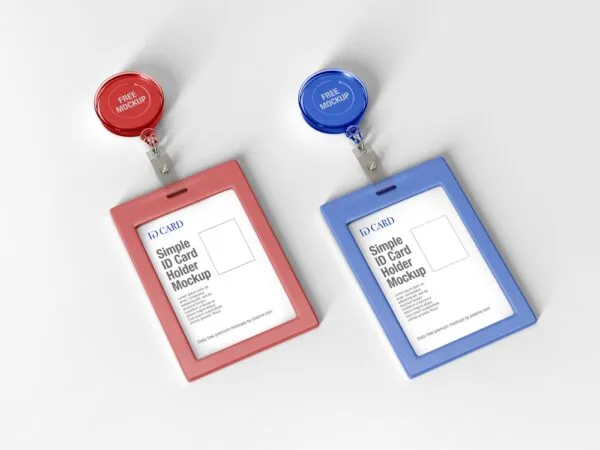 Top View of ID Card Holder Mockup 1