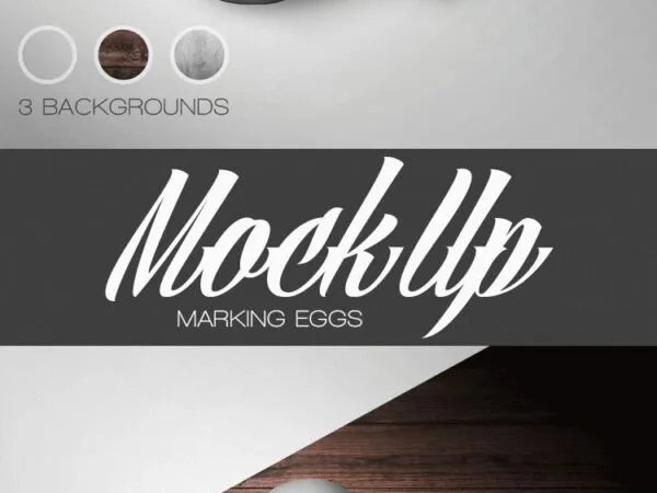 Top View of Marking Eggs Mockup 1