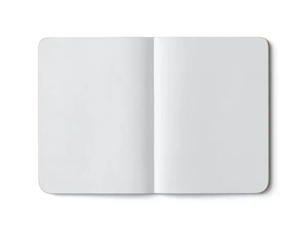Top View of Neat Open Notepad Mockup 1