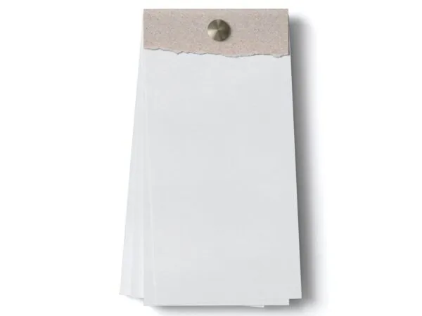 Top View of Open Tear Off Notepad Mockup 1