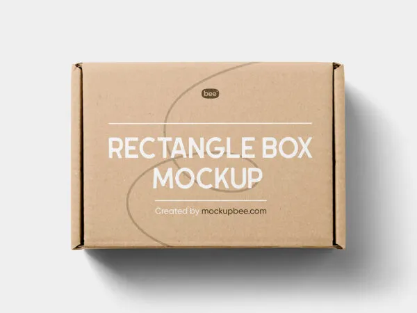 Top View of Packaging Paper Box Mockup 1